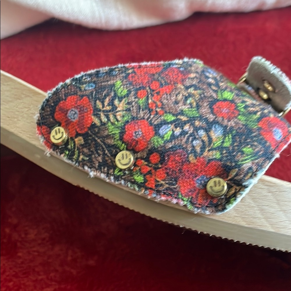 NWOT GANNI Women's Floral wooden Sandals - Picture 2 of 7